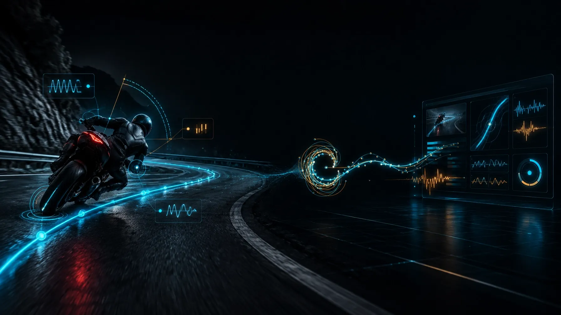 Motorcycle crash intelligence visualised through lean angle, trajectory and impact data